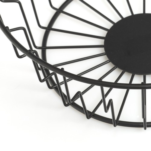 Obstkorb, Metall, schwarz. Ø: 239 mm. Höhe: 95 mm.