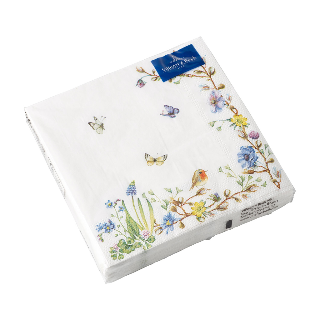 Villeroy und Boch Lunch Serviette Blumenranke - Maße: 32,5 x 32,5 x 0,1 cm / Ser.: Easter Accessoires