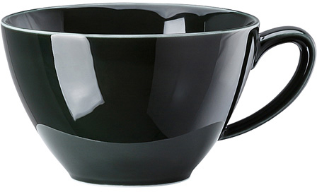 Mesh Colours Forest (Dunkelgrün) von Rosenthal, Cafe au Lait Obertasse, aus Porzellan