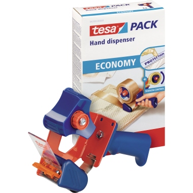 tesa® Packbandabroller Economy Metall rot/blau