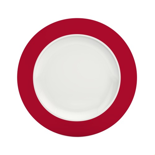 Ornamin Teller flach 1203, Ø22cm Rand rot