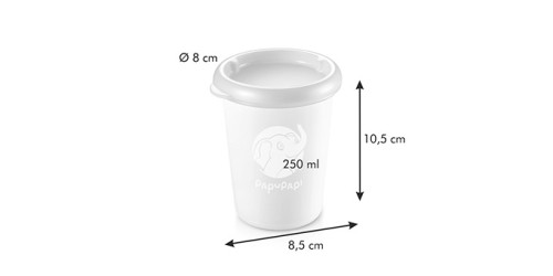 Dose PAPU PAPI 250 ml, 2 St., blau