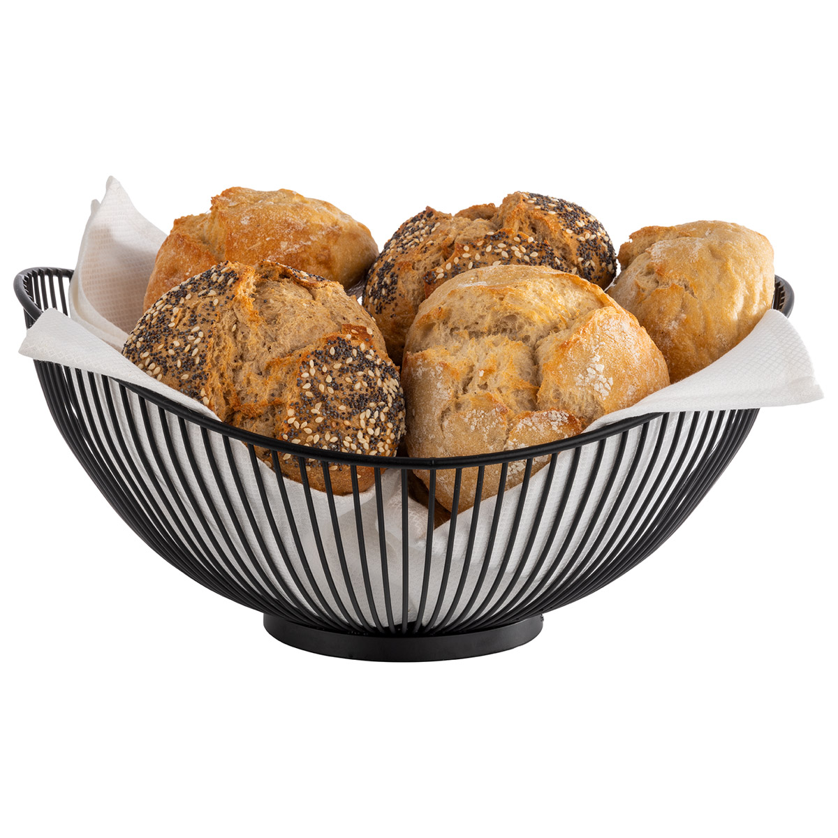 Korb -SVART-, 29,5 x 25,5 cm, H: 13,5 cm, Metall, schwarz