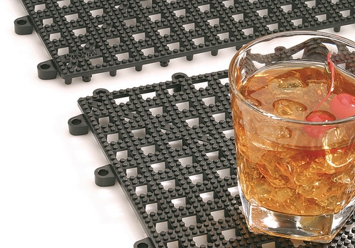 Abtropfmatte 33 x 33 cm Polypropylen, schwarz spülmaschinengeeignet Farbe: Schwarz