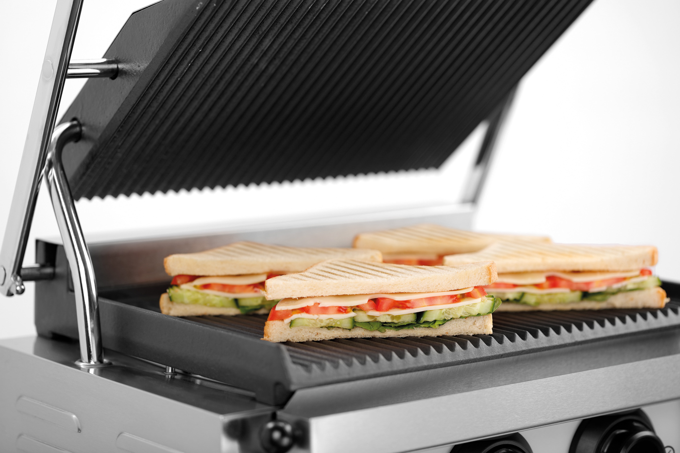 Bartscher Kontaktgrill "Panini-MDI" 1R |Programmierung: - | Maße: 41 x 40 x 20,0 cm.Gewicht: 18,3 kg