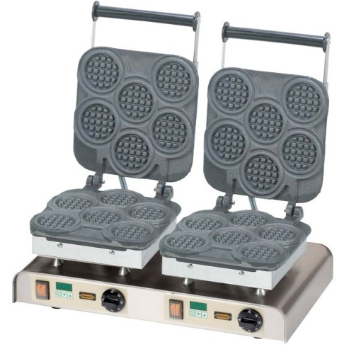 NEUMÄRKER Waffeleisen Griechenwaffel II mit 2 Digitaltimern, Backplatten Grauguss 610x340x250 mm