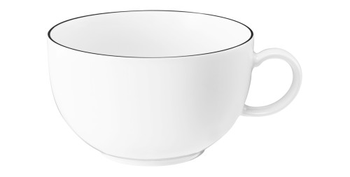Seltmann Milchkaffeeobertasse 0,35 l, rund, Form: Lido, Dekor: 10826 Black Line, hohe Kantenschlagfestigkeit, Made in Germany