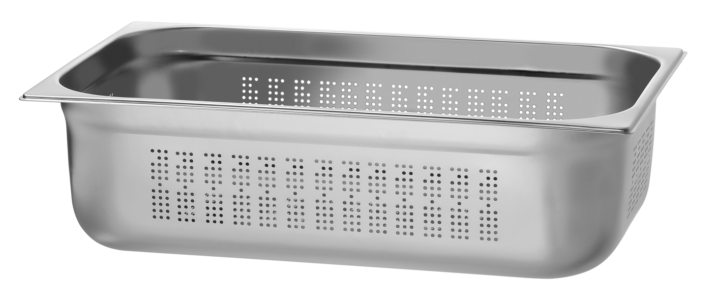 Bartscher GN-Behälter, 1/1, T150, gelocht |Ausführung: Mit Perforation (gelocht) | Maße: 53x 32,5 x 15,0 cm. Gewicht: 1,6 kg