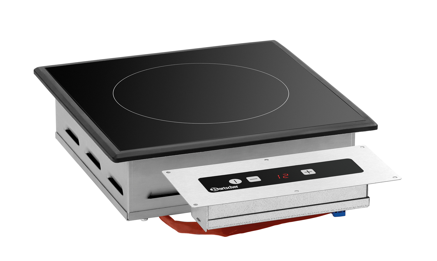 Bartscher Induktionswarmhalteplatte IW3-EBBF |Farbe: Schwarz ,Silber | Maße: 28 x 28 x 9,5 cm.Gewicht: 4,2 kg