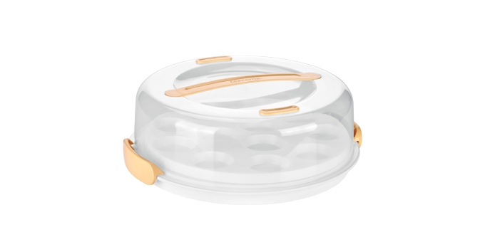 Muffin-Servierbrett mit niedriger Haube DELÍCIA ø 34 cm Kunststoff Spülmaschinenfest