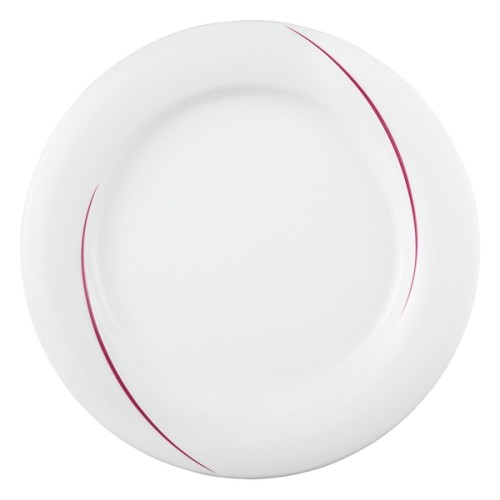 Seltmann Teller flach 30 cm Fahne, Form: Laguna, Dekor: 34622 bordeaux Flanken