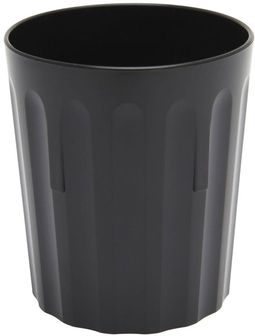 Roltex Trinkbecher mit Rillen und 220 ml Füllvermögen, schwarz