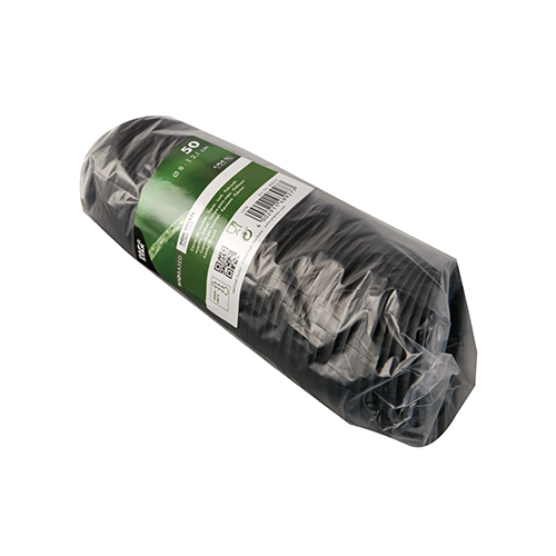 50 Dom-Deckel, C-PLA rund Ø 8 cm · 2,1 cm schwarz von PAPSTAR