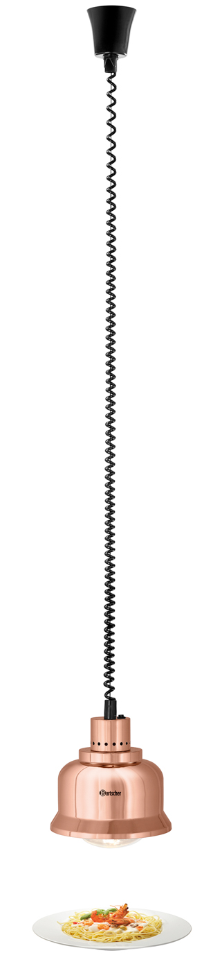 Bartscher Wärmelampe IWL250D KU | Art derWärmequelle: Infrarotlampe(n) | Maße: 23 x 23 x25,0 cm. Gewicht: 1 kg