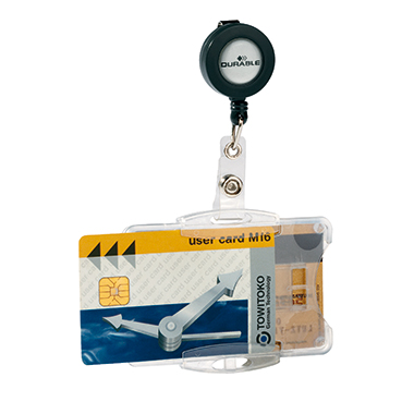 DURABLE Ausweishalter 85 x 54 mm (B x H) vorne offen PVC transparent 10 St./Pack.