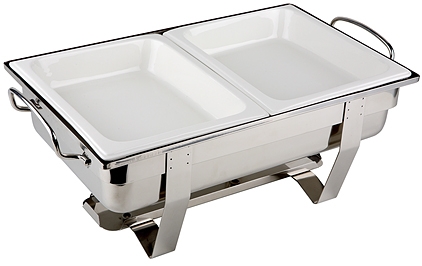 GN 1/2 Behälter 32,5 x 26,5 cm, H: 6 cm Porzellan hitzebeständig bis 220°C spülmaschinengeeignet stapelbar mikrowellengeeignet