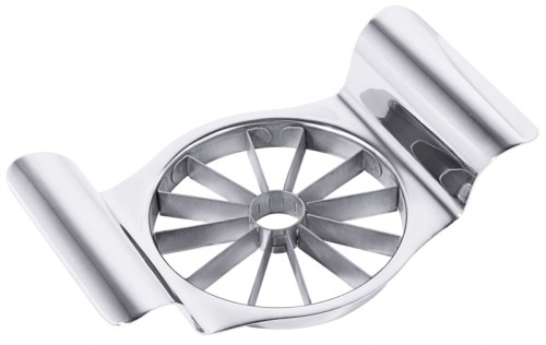 Apfel-/Zwiebelteiler aus Edelstahl 18/10, hochglänzend, Materialstärke: 1,2 mm, Klingen aus gehärtetem, geschärften Klingenstahl,