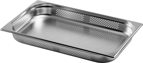 SARO BUDGET LINE GN-Behälter 1/1 GN perforiert T 100mm - Material: Edelstahl - Deckel für alle Maße erhältlich - perforiert (Boden und