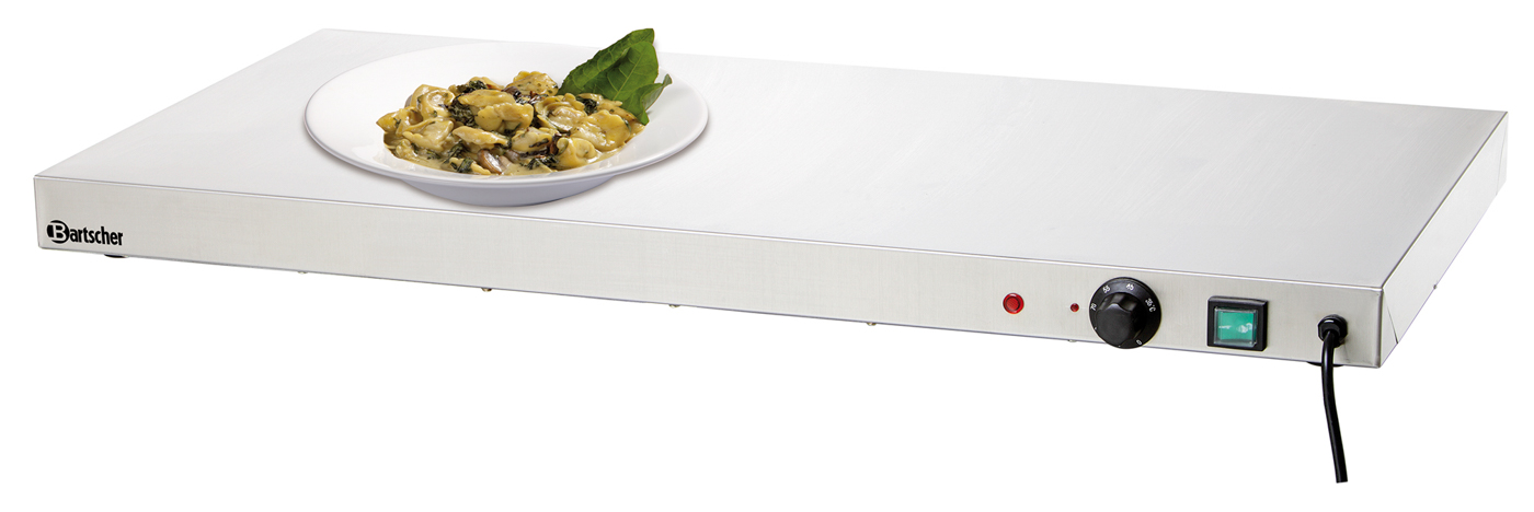 Bartscher Warmhalteplatte WP450 | Thermostat: Ja| Maße: 90 x 45 x 6,4 cm. Gewicht: 13,2 kg