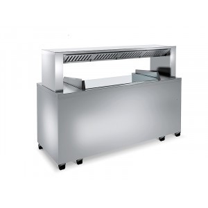 BLANCO Kochstation BC classic 3.1 m. herausnehmbarem Einstellbord, m. Beleuchtung, geschl. Hustenschutz, Galerie und