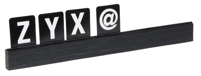 Buchstabenleiste schwarz
