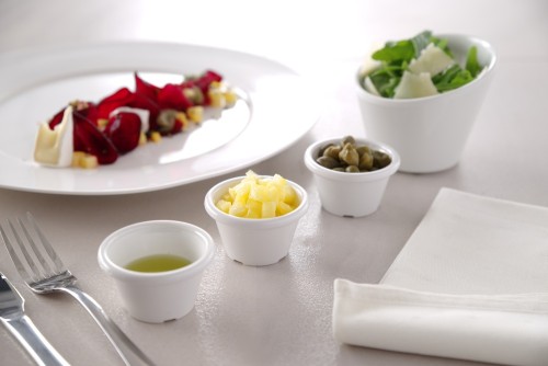 HENDI Pastetenförmchen - Farbe: Elfenbein - 12 Stückzahl - 45 ml - 60x60x(H)35 mm