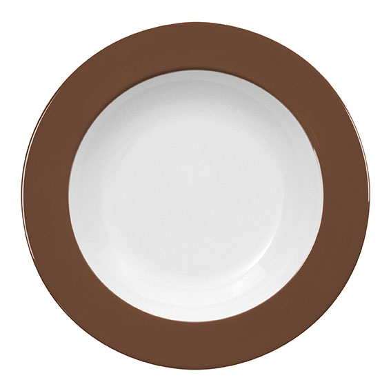 Teller tief 30 cm - Form: Table Selection - Dekor, 79921 nougat - aus Porzellan. Hersteller:, Eschenbach. "Made in Germany".