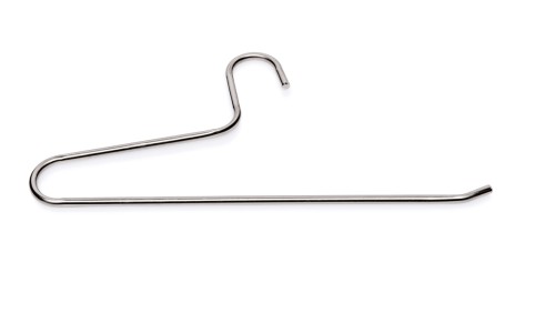 Hosenbügel. Chromnickelstahl. Durchmesser oben 0,8 cm.