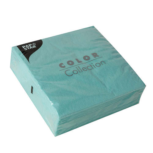 100 Servietten, 1-lagig 1/4-Falz 33 cm x 33 cm mint von PAPSTAR