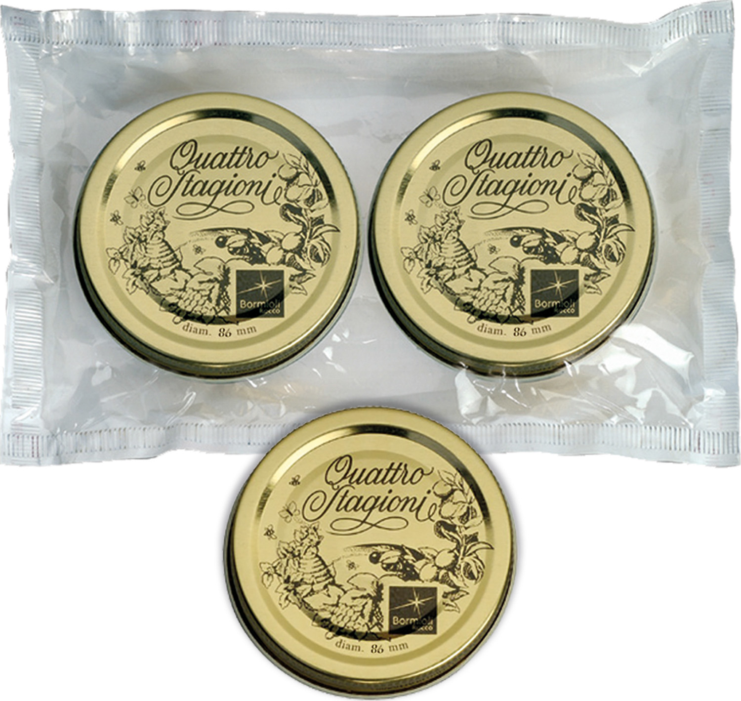 Quattro Stagioni Metallschraubdeckel 86mm (S2) für Einmachgläser 100cl  150cl Bormioli Rocco Professional