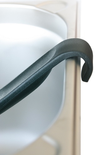 Fleischgabel 10 x 3,5 cm, Griff: 25 cm Edelstahl, Polypropylen ergonomischer, rutschfester Griff mit STOP-Funktion