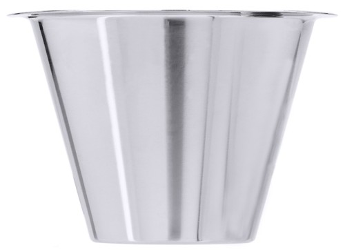 Dariol-/ Becherförmchen aus Edelstahl 18/10, seidenmatt poliert, mit glattem, flachem Rand, schwere Qualität Bodendurchmesser: 4 cm,