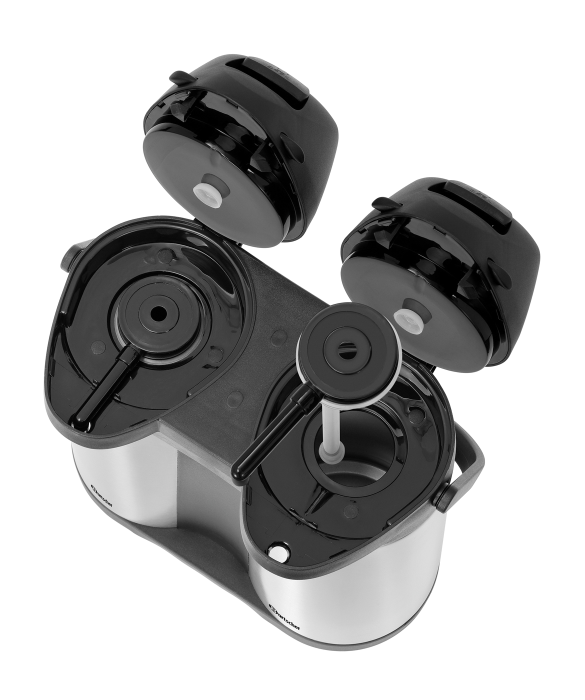 Bartscher Isolierpumpkanne Duo 1,9L-ST | Inhaltje Kanne: 1,9 Liter | Maße: 27 x 17 x 33,8 cm.Gewicht: 2,4 kg