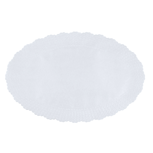 500 Plattenpapiere oval 23 cm x 35,5 cm weiss von PAPSTAR