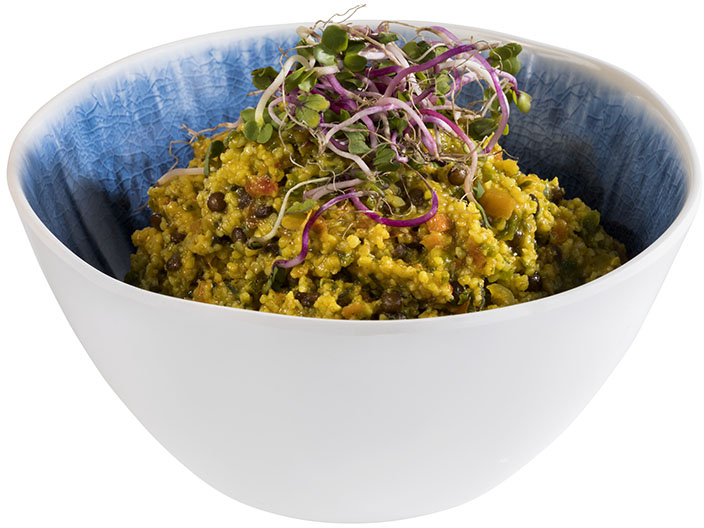 Schale -BLUE OCEAN- Ø 15 cm, H: 7,5 cm Melamin, 0,6 Liter innen: Dekor, blau außen: weiß spülmaschinengeeignet stapelbar