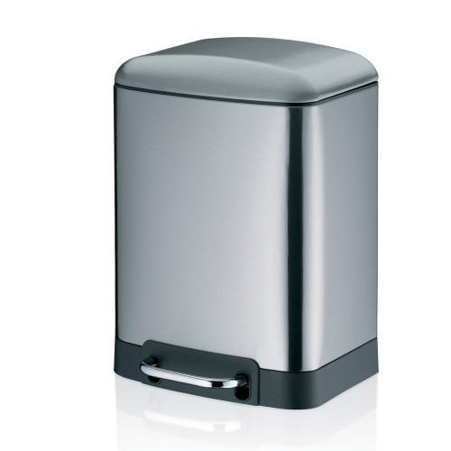 Kosmetikeimer Davino Edelstahl silber matt Sil. Close 22,5x20,5x32,5 cm 6,0l von Kela