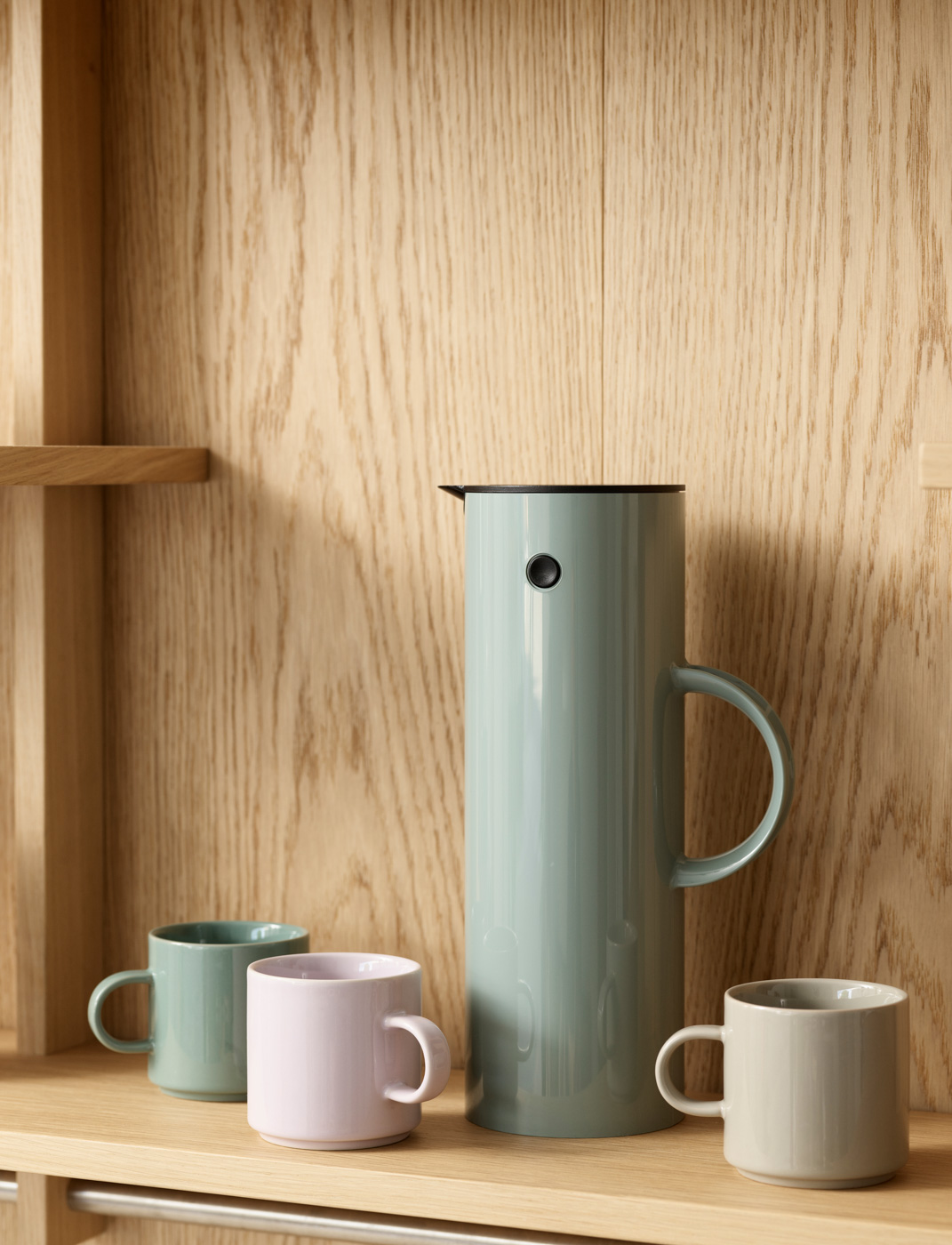 Stelton Becher 2 St dusty green - Maße: 8,2 x 11 x 8 cm