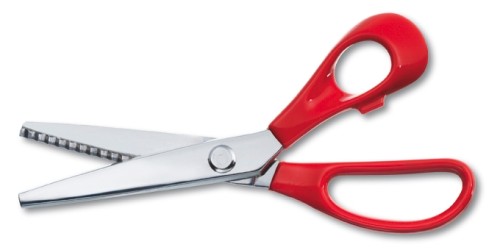 Victorinox Zackenschere, rote Kunststoffgriffe, 21 cm