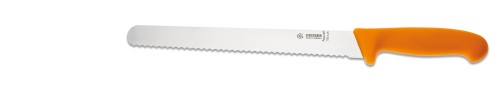Aufschnittmesser 25 cm, Wellenschliff, gelb Giesser - Made in Germany