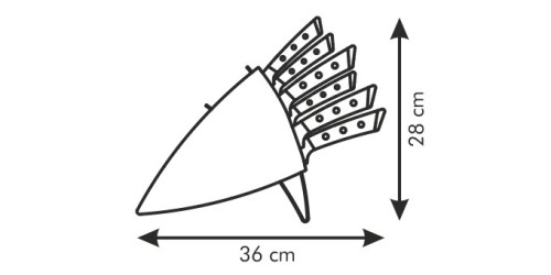 Messerblock AZZA, mit 6 Messern