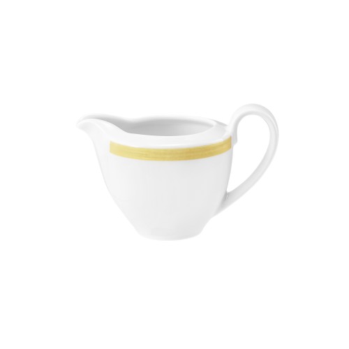 Seltmann Gießer 1 0,15 l, rund, Form: Community, Dekor: 57392 Pinselband ocker, hohe Kantenschlagfestigkeit, Made in Germany