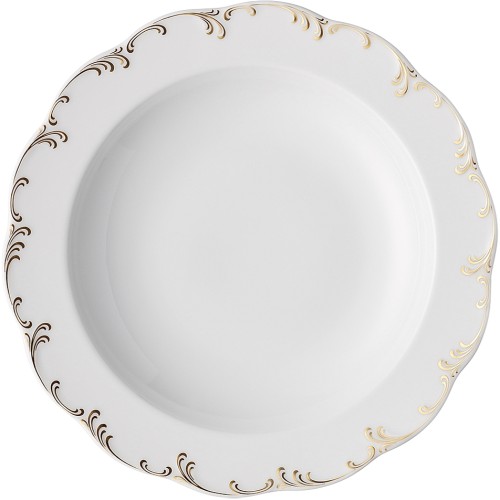 Monbijou Goldene Staffage Teller tief 22 cm