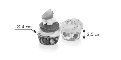 Muffin-Minikörbchen DELÍCIA ø 4 cm, 100 St., für Party