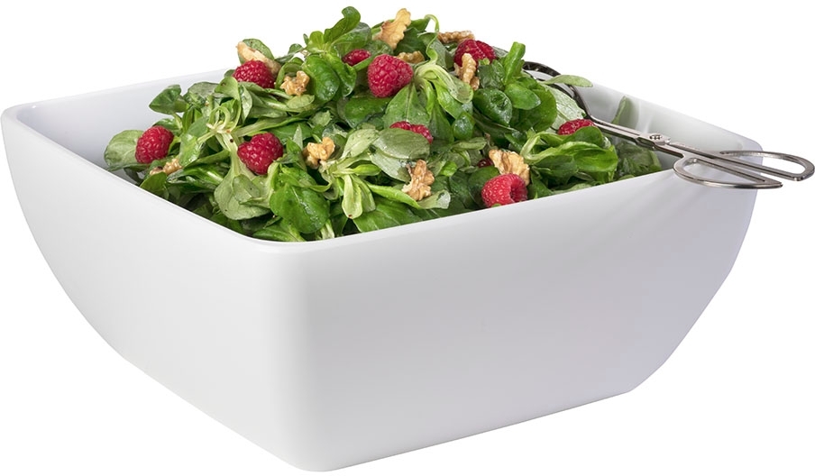 Schale -PURE- 32 x 32 cm, H: 14 cm Melamin, weiß, 8 Liter spülmaschinengeeignet stapelbar nicht mikrowellengeeignet keine