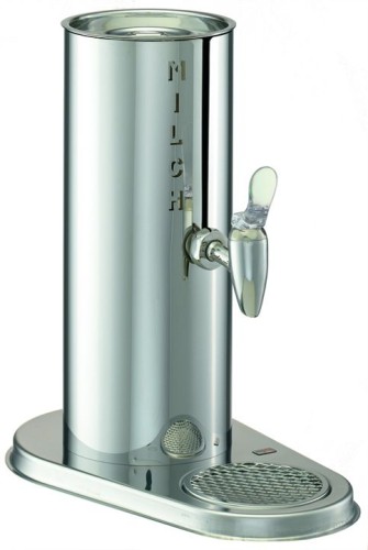 FRILICH GASTRO Kaffeesahnespender Uno Edelstahlgehäuse mit: - Edelstahlbehälter für Kaffeesahne, 2 Liter