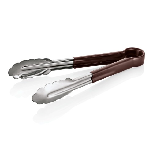 HACCP Universalzange, Material: Chromnickelstahl, Kunststoff. Serie: Tongs 1546 HACCP. Farbe: braun. Maße: Länge: 230 mm