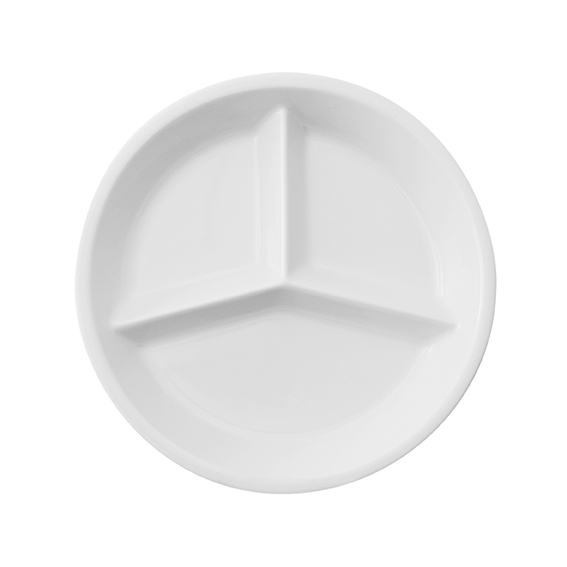 Menage rund 3-tlg. 21,5 cm - Form: System - weiss, - aus Porzellan. Hersteller: Eschenbach. "Made in, Germany".