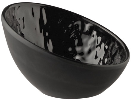 Schale, rund -TAO- 10,5 x 10 cm, H: 6,5 / 3 cm Melamin, schwarz, Steinoptik 0,07 Liter spülmaschinengeeignet stapelbar nicht