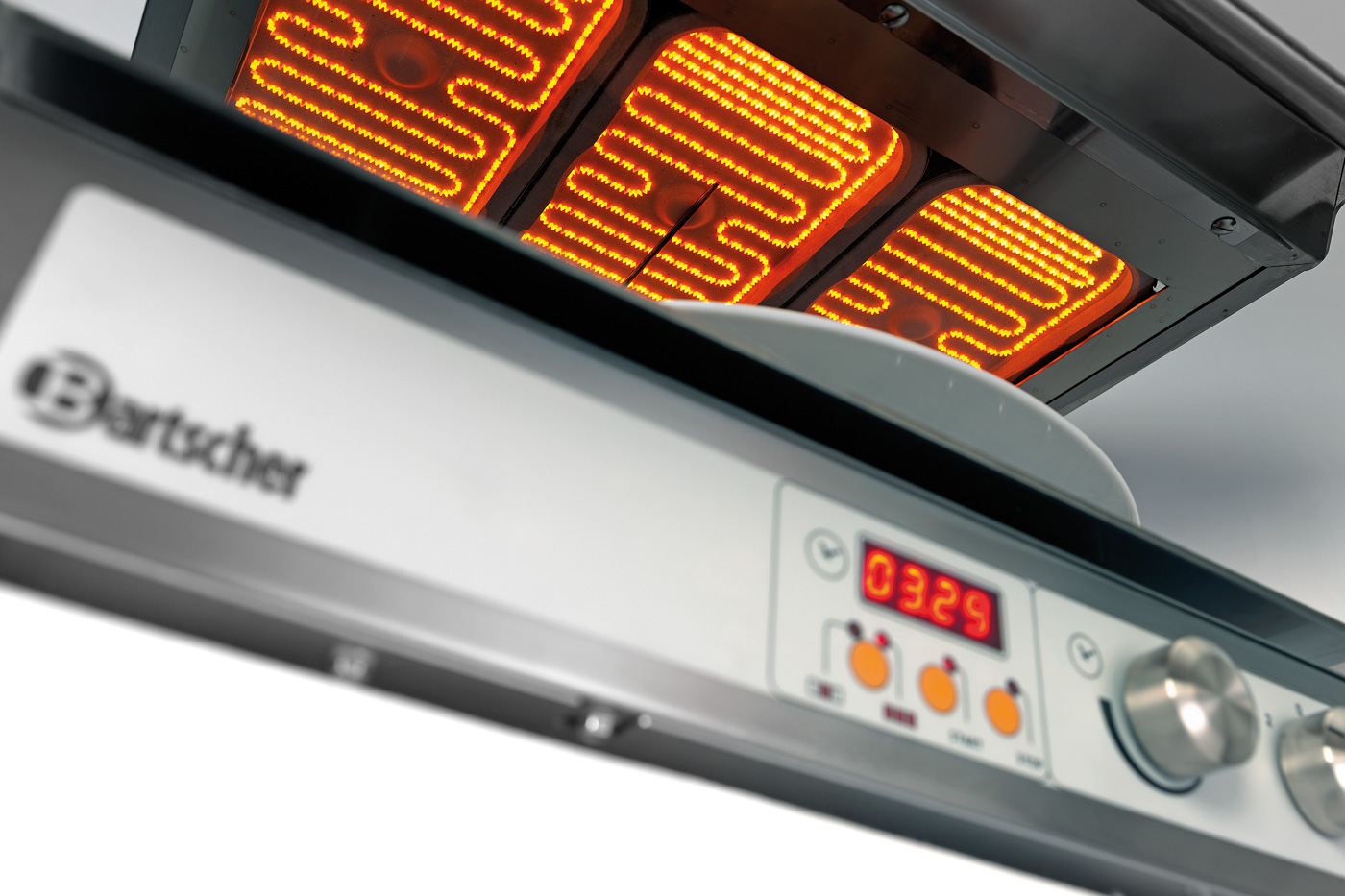 Bartscher Hi-Light-Lift-Salamander 600-2Z |Fettauffangbehälter: Ja | Maße: 58 x 59 x 51,5 cm.Gewicht: 59,4 kg