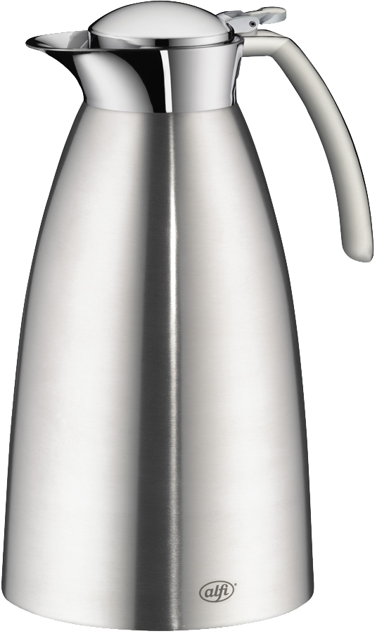 Isolierkanne Alfi GUSTO TT, Inhalt: 1,5 Liter, Höhe: 273 mm, Durchmesser (Öffnung): 47 mm, aus mattiertem Edelstahl, Einhandbedienung,